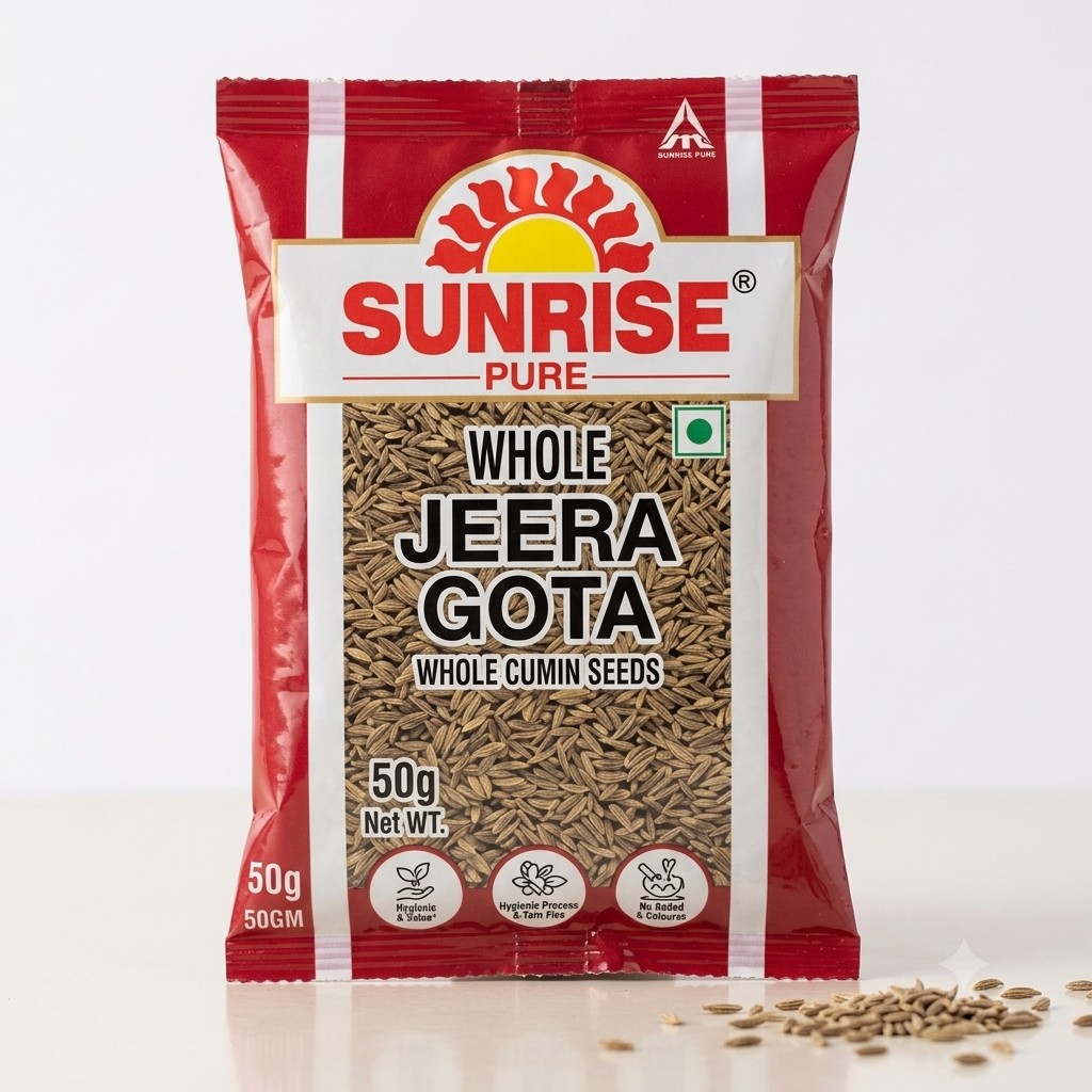 SUNRISE JEERA GOTA 50GM PACKET MRP