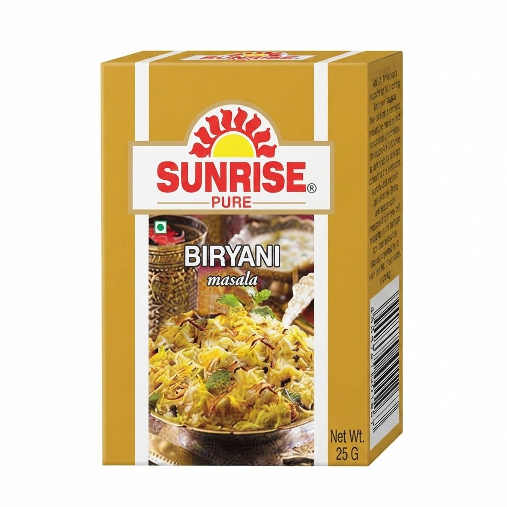 SUNRISE BIRYANI MASALA 25GM MRP
