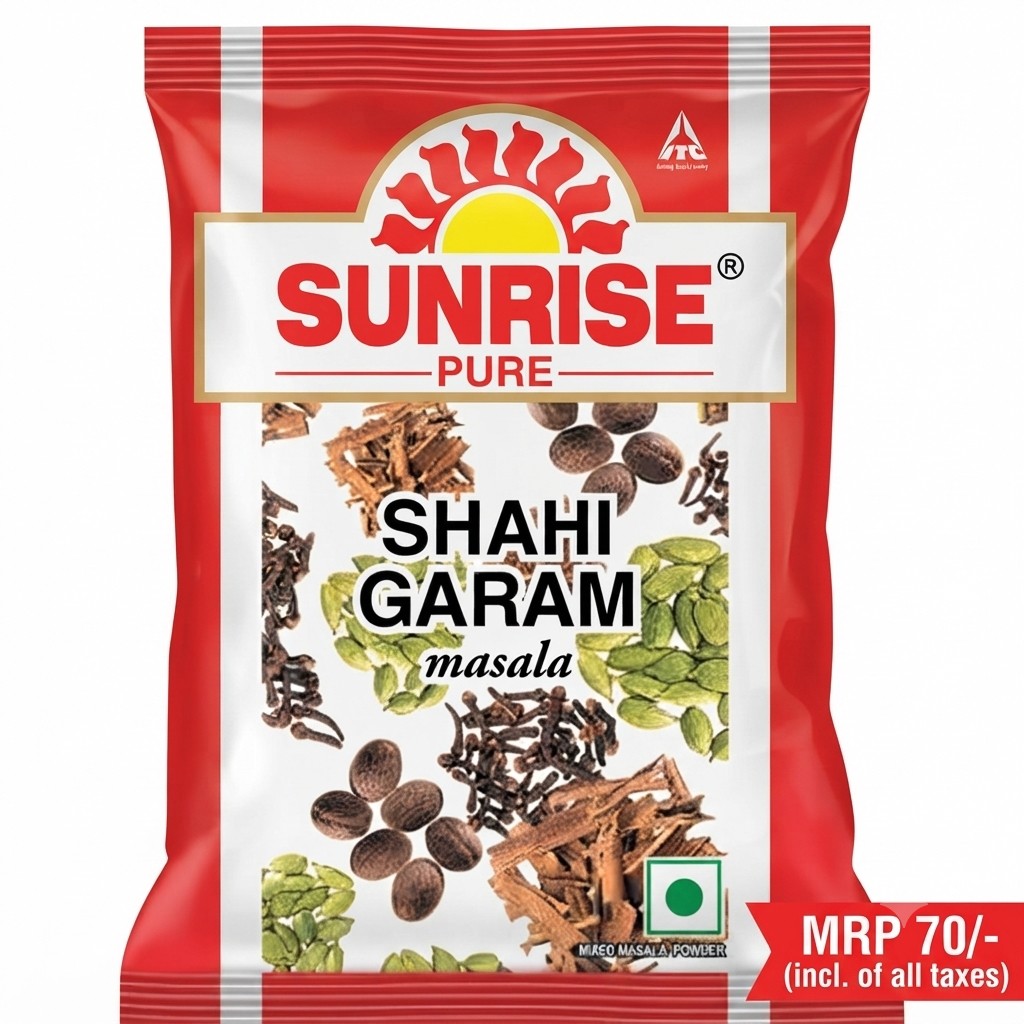 SUNRISE SHAHI GARAM 25GM MRP 70