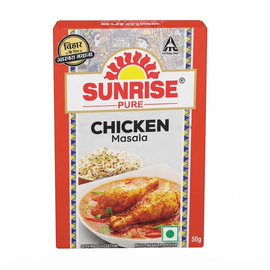 SUNRISE CHICKEN MASALA 50GM BOX MRP 51