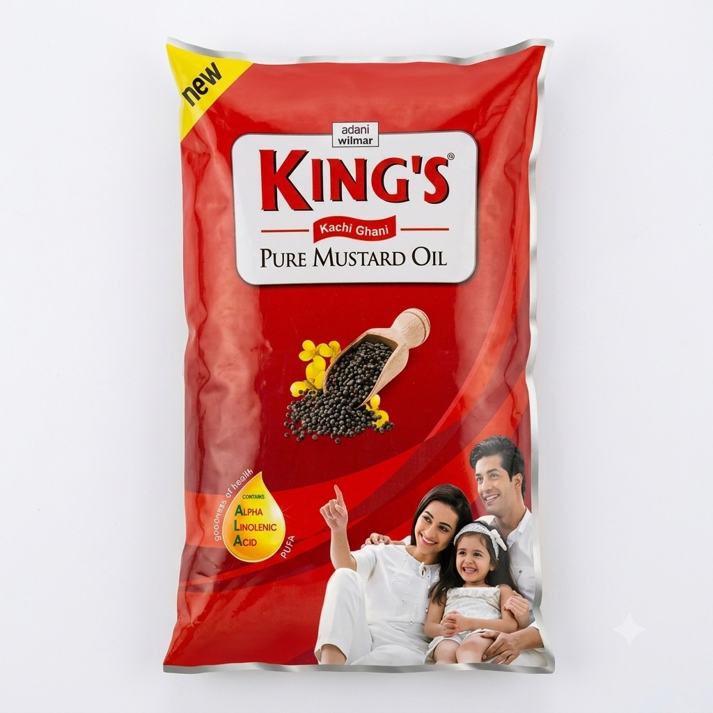 KINGS 1LITRE MUSTARD POUCH