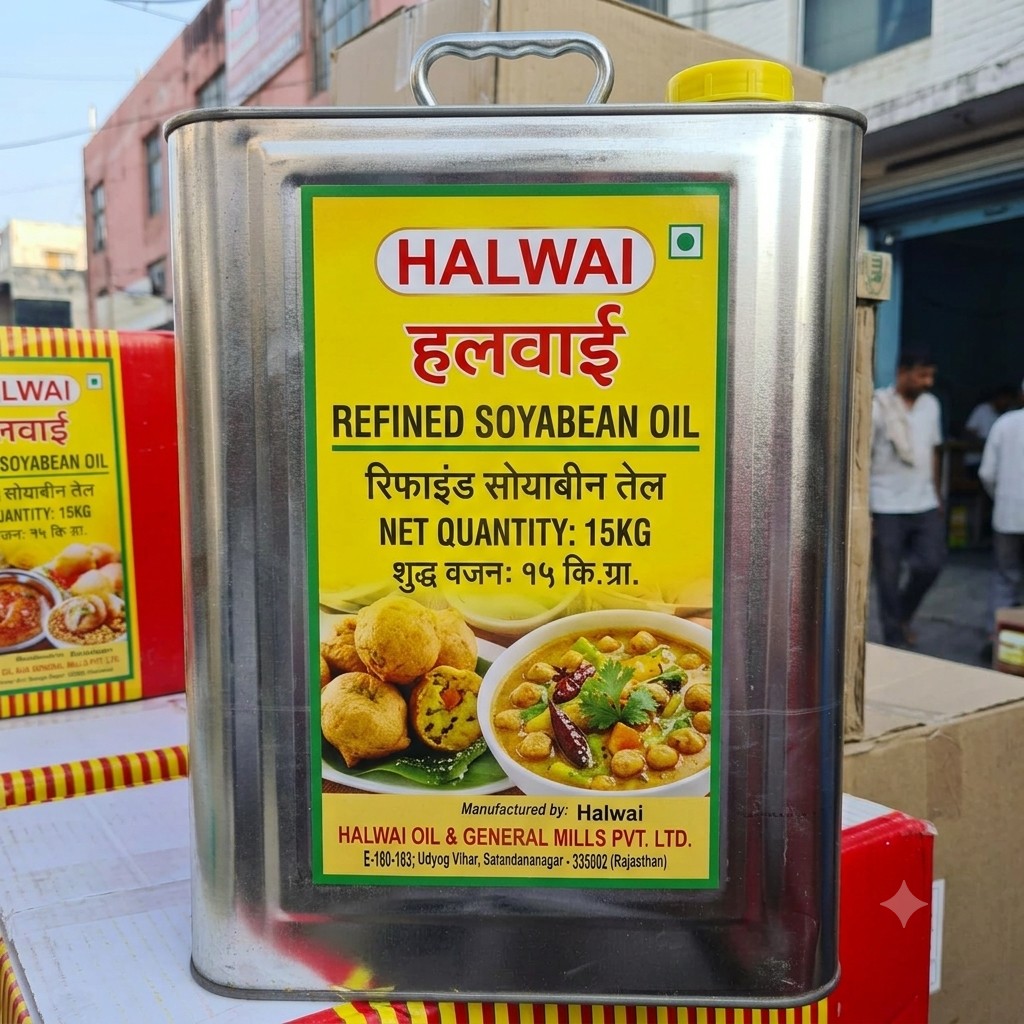 HALWAI REFINED SOYABEAN OIL 15KG