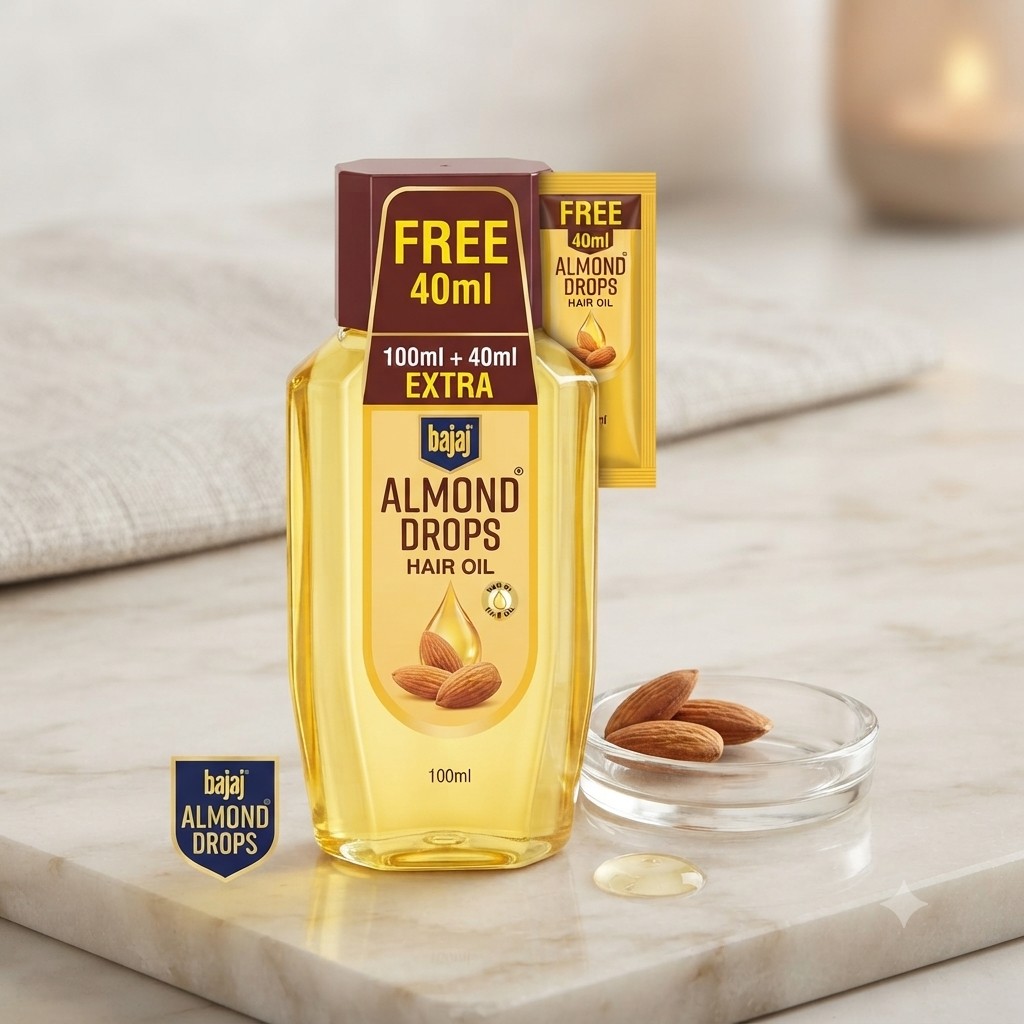 100ML+40ML BAJAJ ALMOND HAIR OIL PER PCS